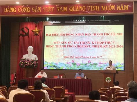 Cử tri huyện Quốc Oai chất vấn về môi trường