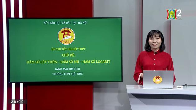 Ôn thi môn Toán: Hàm số lũy thừa- Hàm số mũ- Hàm số Logarit