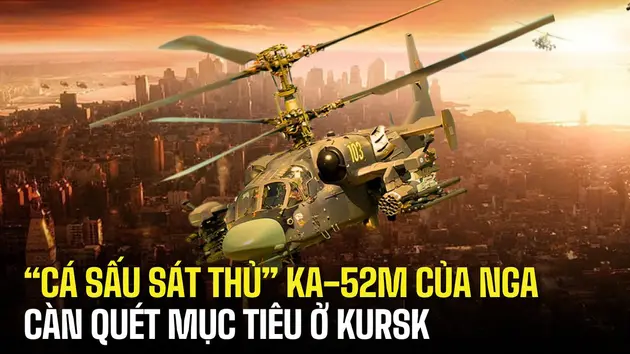 'Cá sấu sát thủ' Ka-52M càn quét mục tiêu ở Kursk